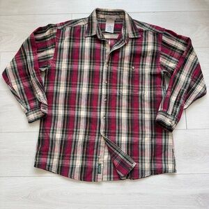 90s Vintage Northern Reflections Oversized Plaid Button Down Shirt Large
